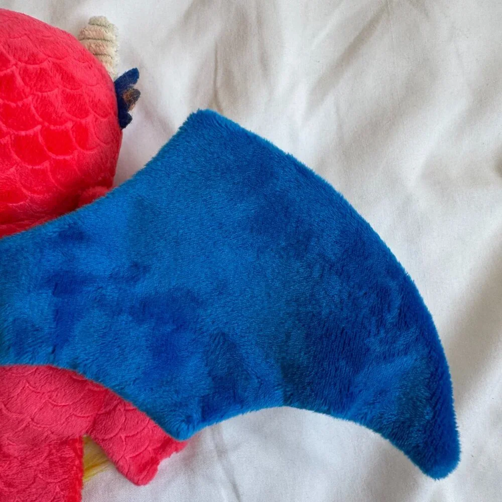 NWT Bark Box WETBEARD THE DRAGON Plush Dog Toy, Blue + Red, Large (50+ lbs)